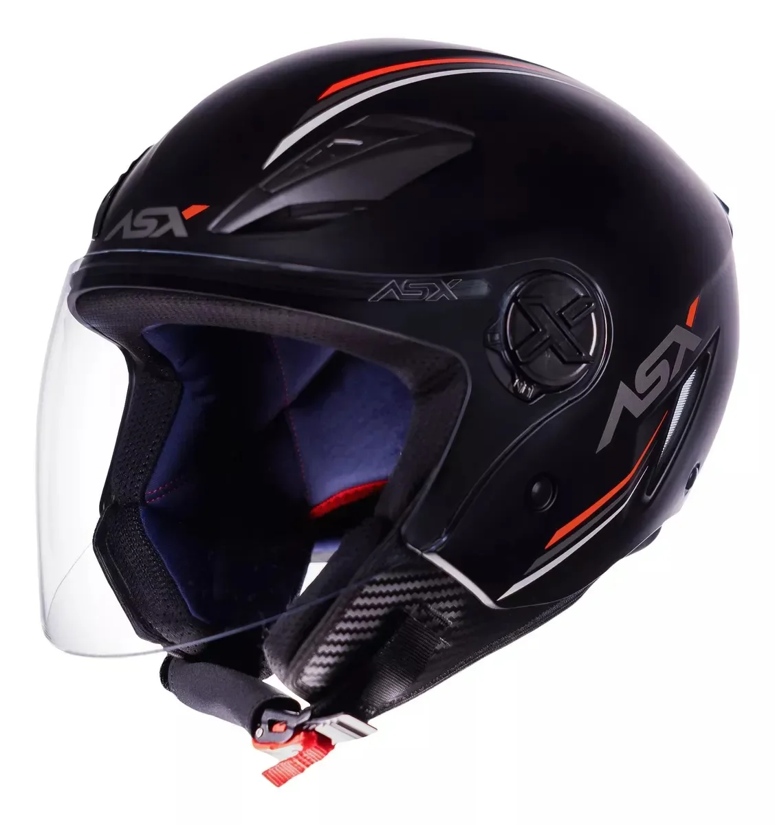 Capacete ASX City Air Aberto Preto Fosco - Spinelli Motos Boutique